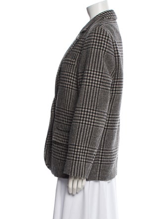 Étoile Isabel Marant Wool Plaid Print Blazer