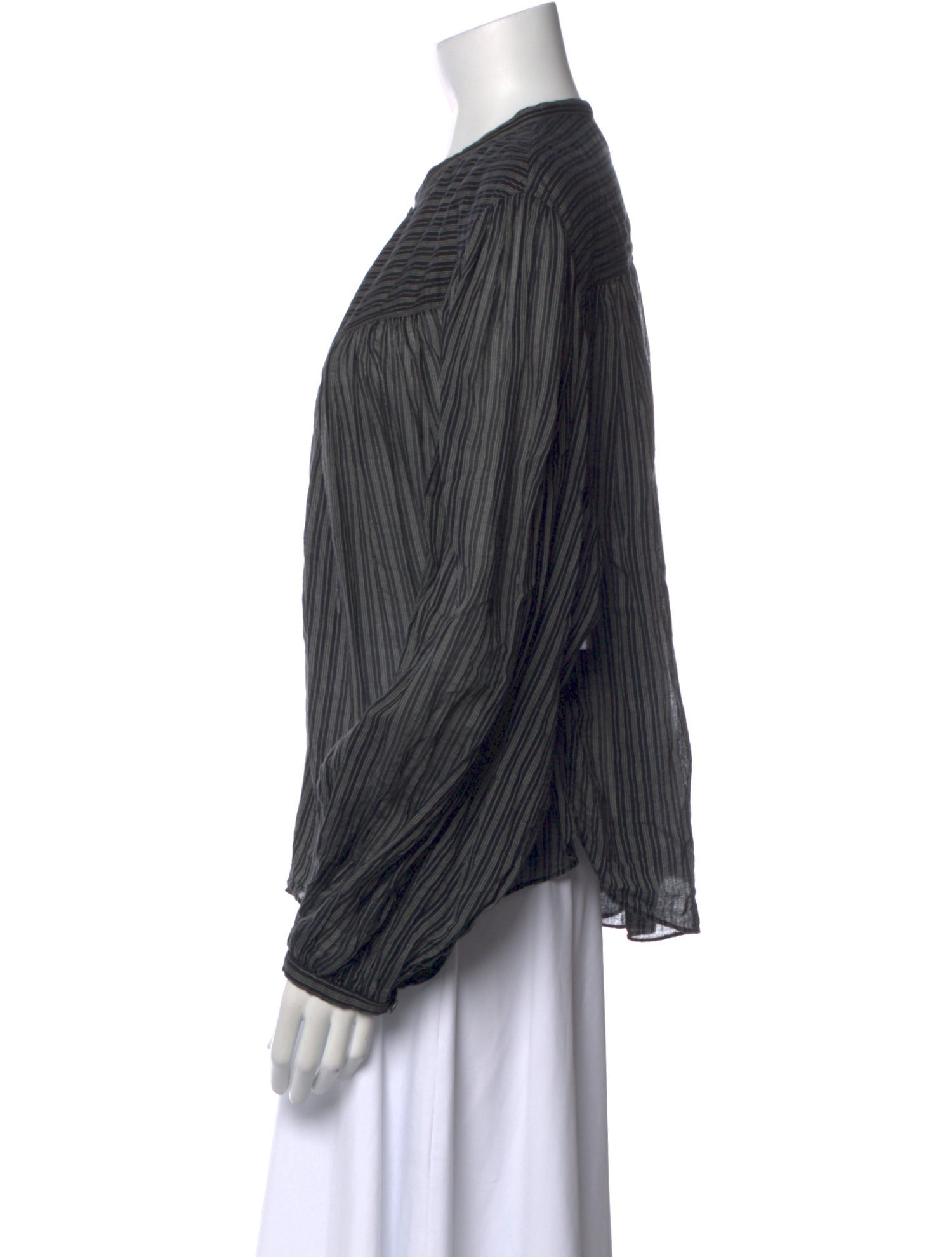 Étoile Isabel Marant Striped Mock Neck Blouse