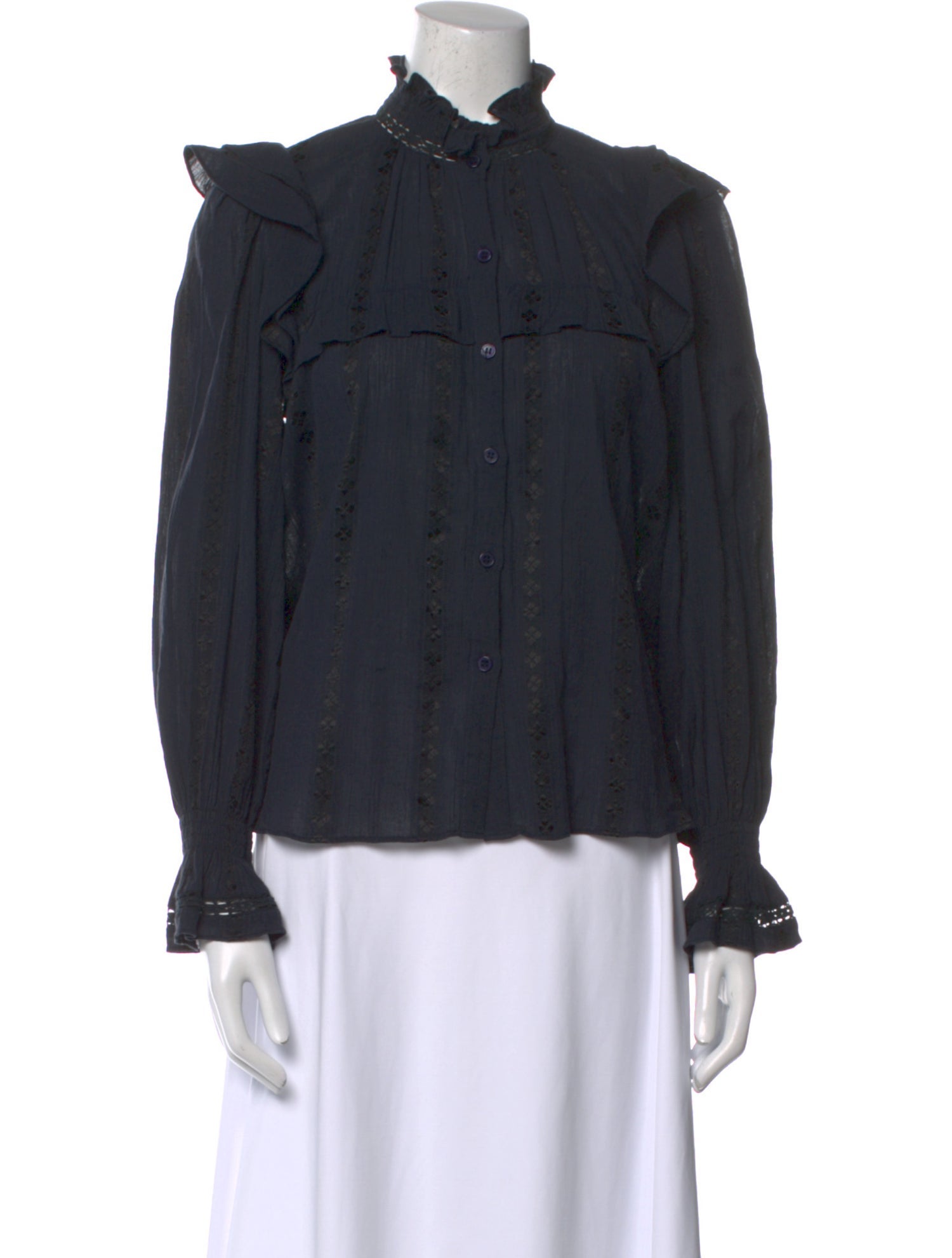 Étoile Isabel Marant Mock Neck Long Sleeve Blouse