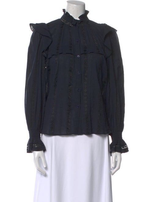 Étoile Isabel Marant Mock Neck Long Sleeve Blouse