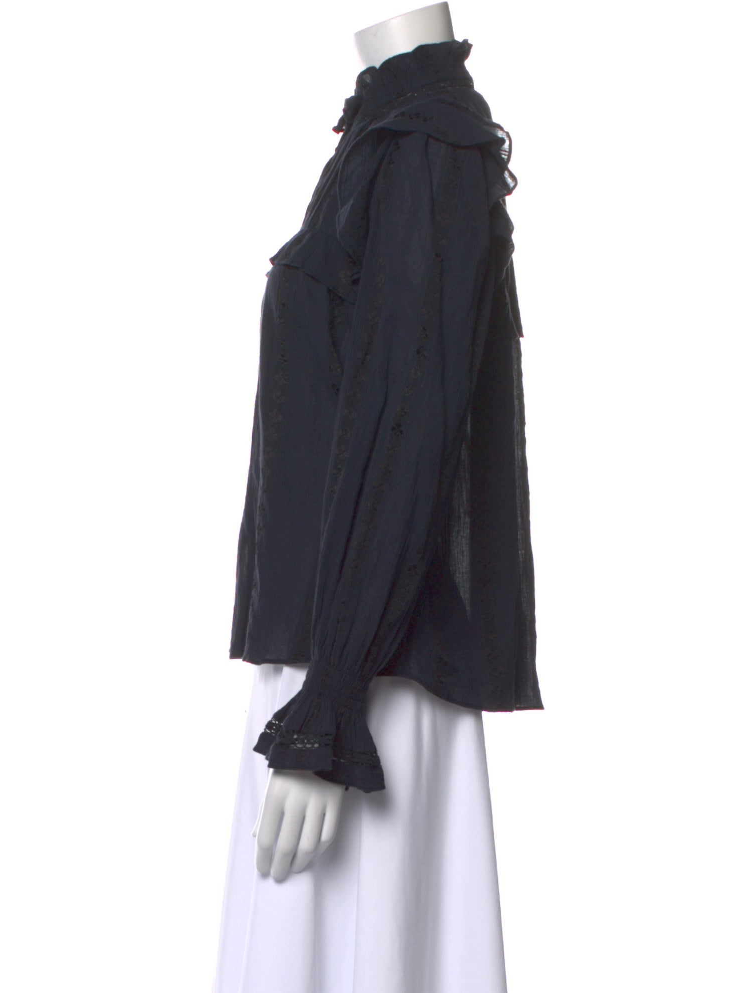 Étoile Isabel Marant Mock Neck Long Sleeve Blouse