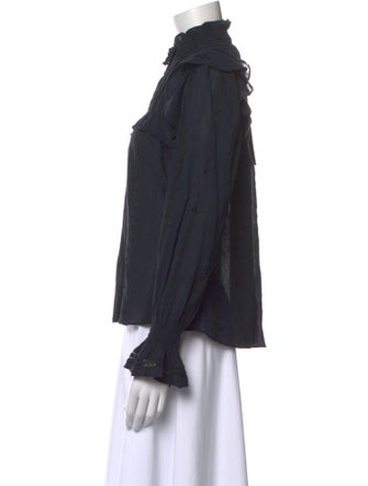 Étoile Isabel Marant Mock Neck Long Sleeve Blouse