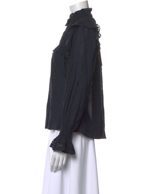 Étoile Isabel Marant Mock Neck Long Sleeve Blouse