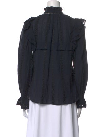 Étoile Isabel Marant Mock Neck Long Sleeve Blouse