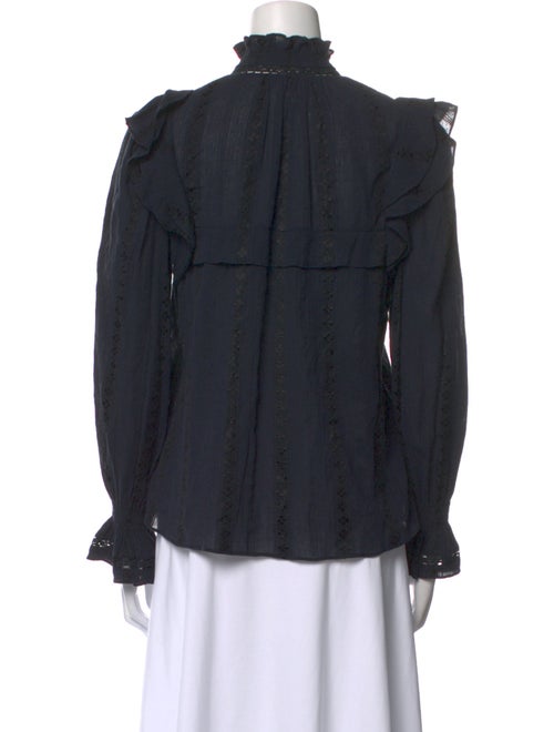 Étoile Isabel Marant Mock Neck Long Sleeve Blouse