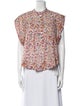 Étoile Isabel Marant Floral Print Mock Neck Blouse