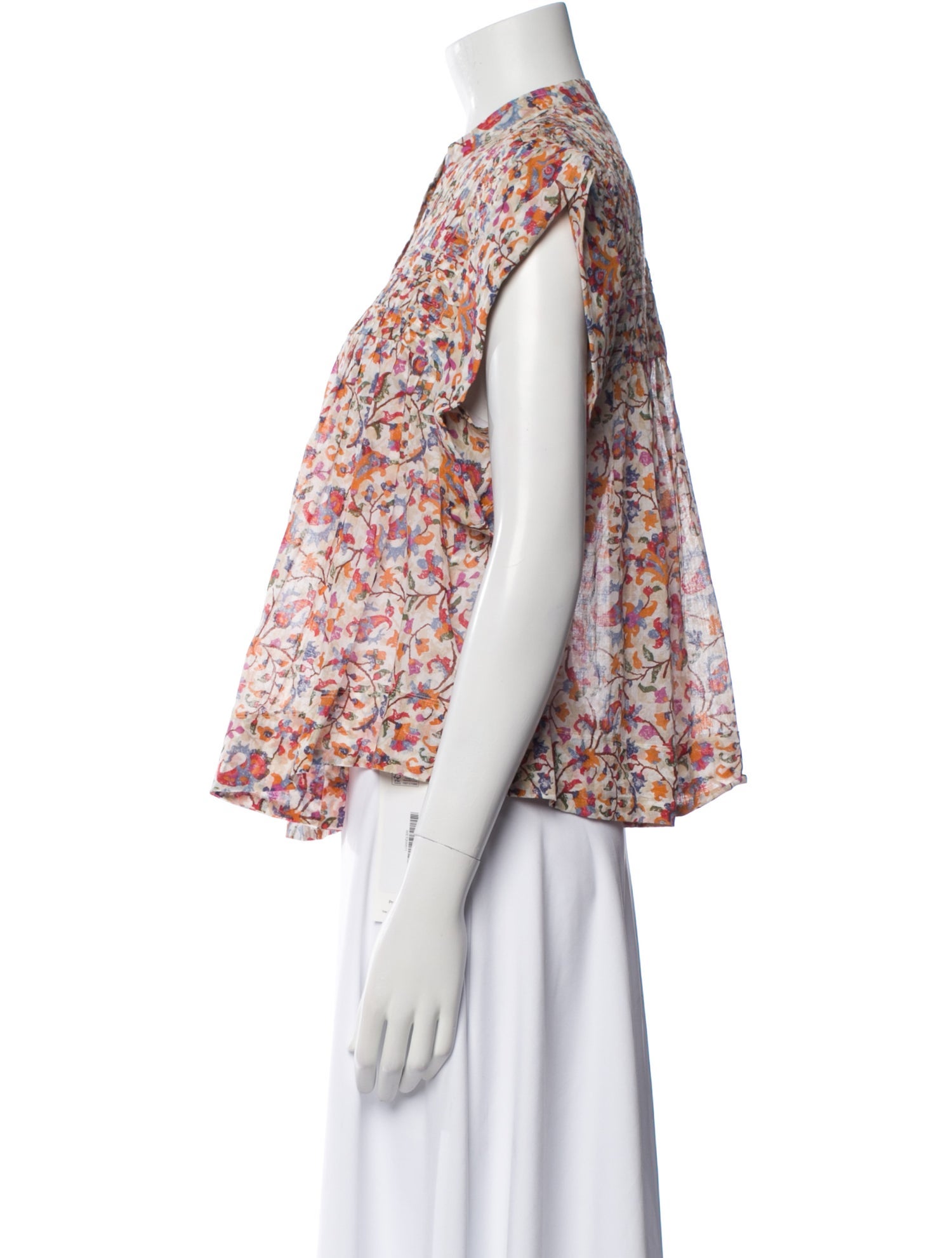 Étoile Isabel Marant Floral Print Mock Neck Blouse