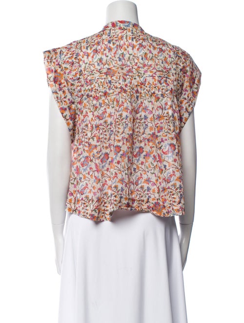 Étoile Isabel Marant Floral Print Mock Neck Blouse