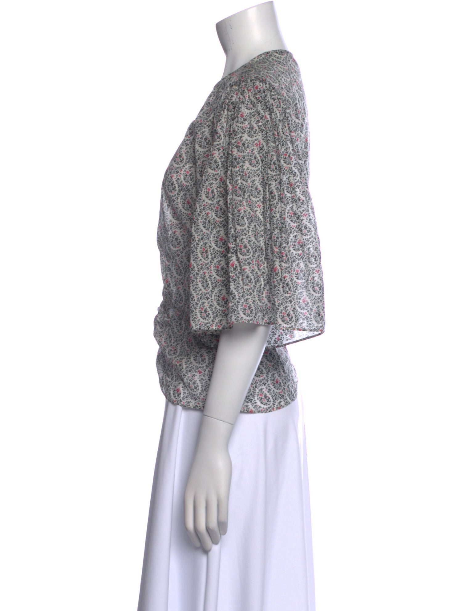 Étoile Isabel Marant Floral Print V-Neck Blouse