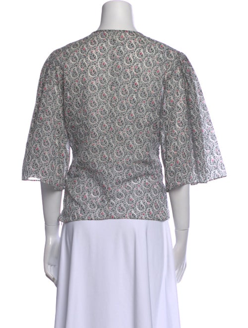 Étoile Isabel Marant Floral Print V-Neck Blouse