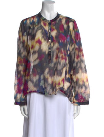 Étoile Isabel Marant Printed Crew Neck Blouse
