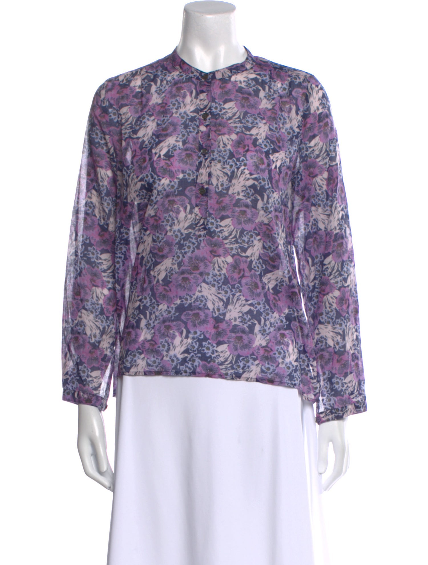 Étoile Isabel Marant Printed Mock Neck Blouse