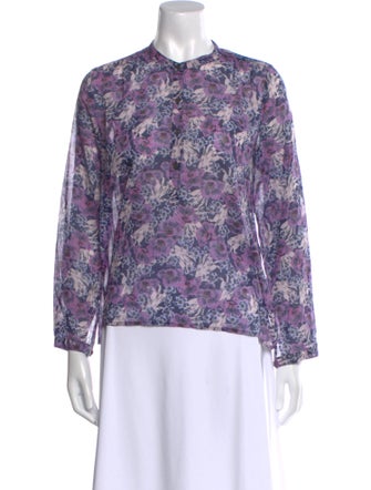 Étoile Isabel Marant Printed Mock Neck Blouse