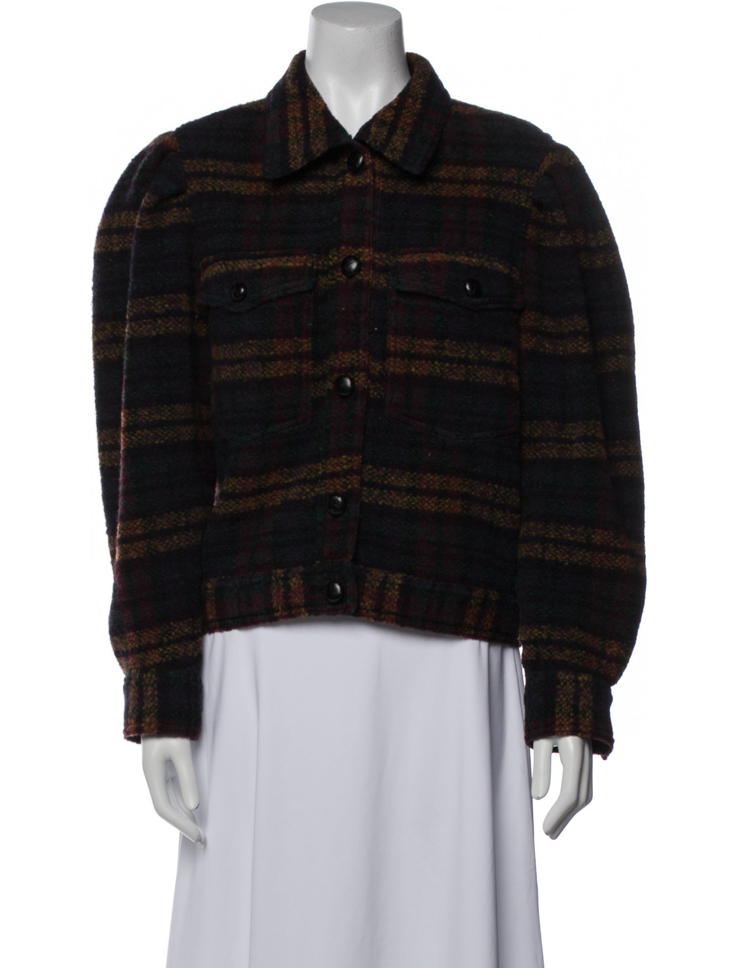 Étoile Isabel Marant Wool Plaid Print Jacket