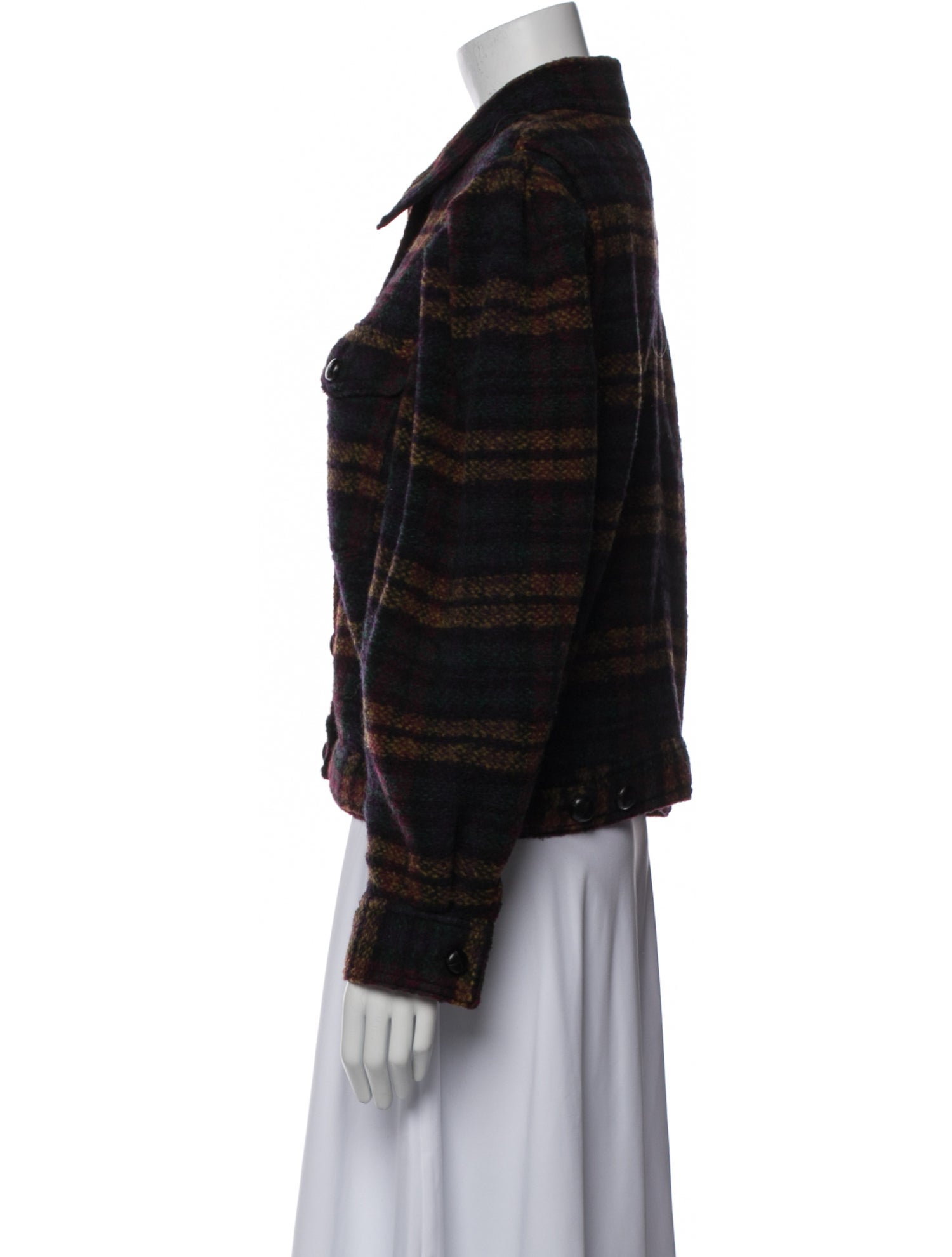 Étoile Isabel Marant Wool Plaid Print Jacket