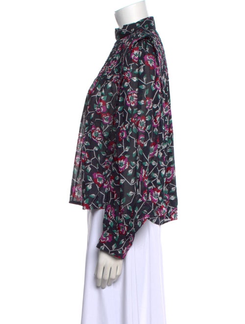 Étoile Isabel Marant Floral Print Mock Neck Blouse