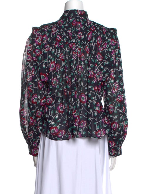 Étoile Isabel Marant Floral Print Mock Neck Blouse