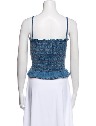 Étoile Isabel Marant Printed Square Neckline Crop Top