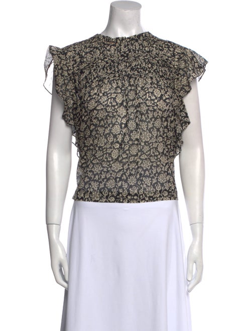 Étoile Isabel Marant Printed Crew Neck Crop Top