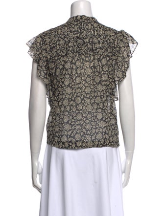 Étoile Isabel Marant Printed Crew Neck Crop Top