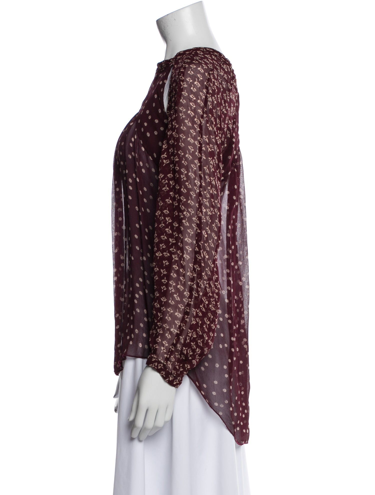 Étoile Isabel Marant Polka Dot Print Square Neckline Blouse