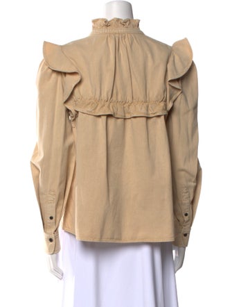 Étoile Isabel Marant Mock Neck Long Sleeve Blouse
