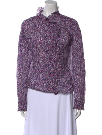 Étoile Isabel Marant Printed Mock Neck Blouse