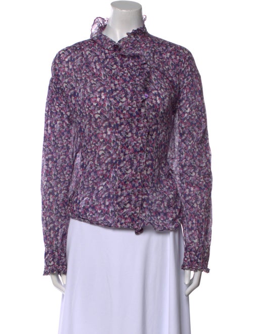 Étoile Isabel Marant Printed Mock Neck Blouse