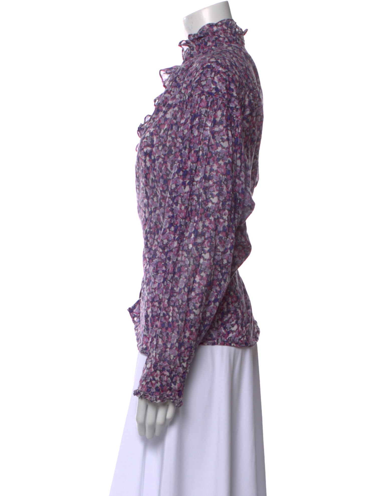 Étoile Isabel Marant Printed Mock Neck Blouse