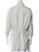 Étoile Isabel Marant Striped Three-Quarter Sleeve Button-Up Top