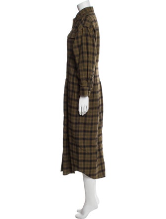 Étoile Isabel Marant Plaid Print Long Dress