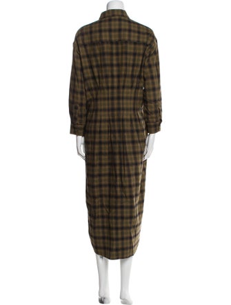 Étoile Isabel Marant Plaid Print Long Dress