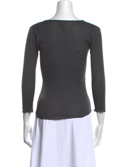 Étoile Isabel Marant Scoop Neck Three-Quarter Sleeve Top