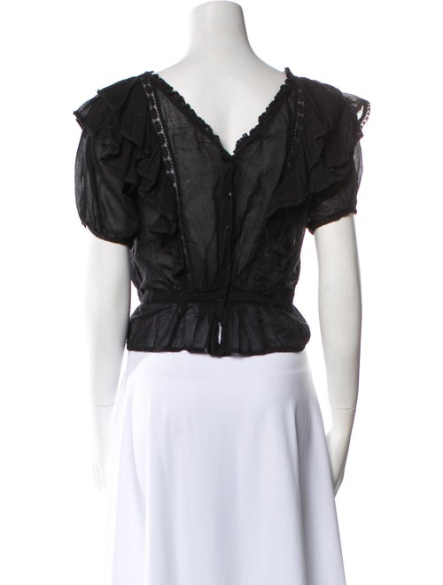 Étoile Isabel Marant Off-The-Shoulder Short Sleeve Crop Top