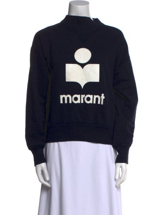 Étoile Isabel Marant Graphic Print Mock Neck Sweater