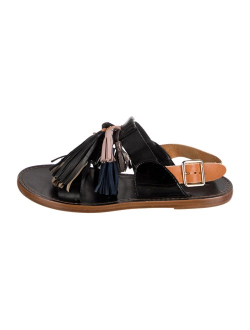 Étoile Isabel Marant Leather Colorblock Pattern Slingback Sandals