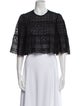 Étoile Isabel Marant Lace Pattern Crew Neck Crop Top