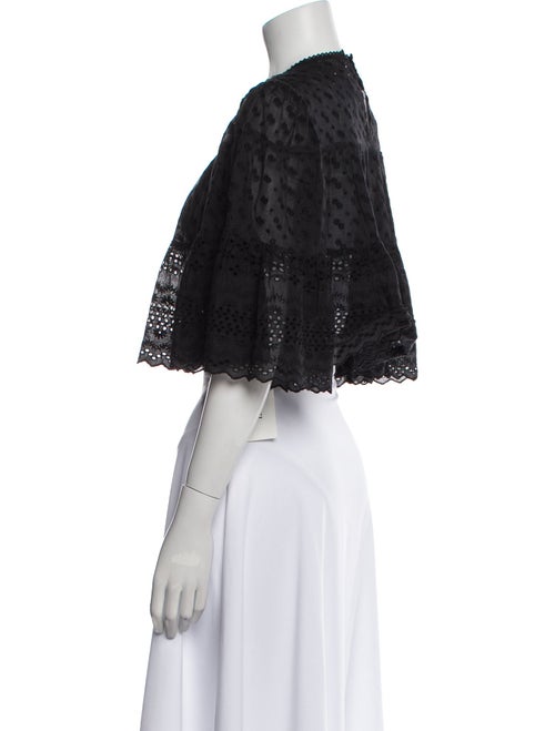 Étoile Isabel Marant Lace Pattern Crew Neck Crop Top