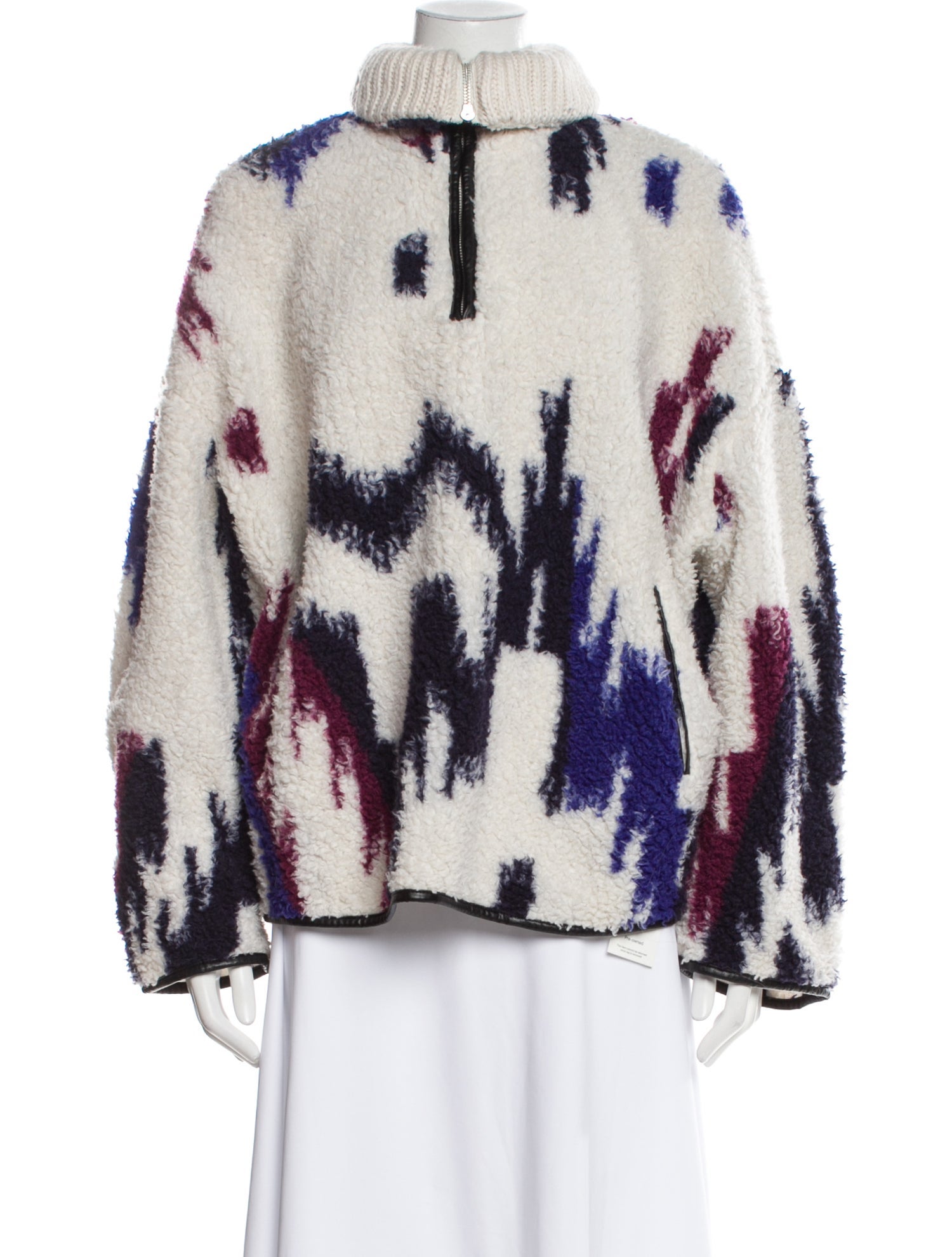 Étoile Isabel Marant Striped Faux Fur Jacket