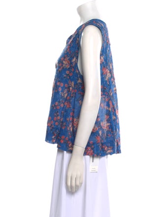 Étoile Isabel Marant Floral Print V-Neck Blouse