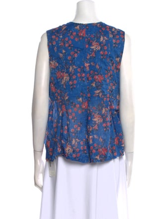 Étoile Isabel Marant Floral Print V-Neck Blouse