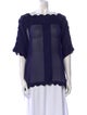 Étoile Isabel Marant Bateau Neckline Short Sleeve Blouse