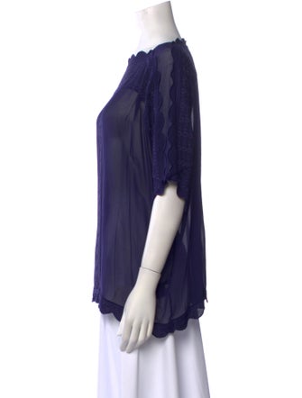 Étoile Isabel Marant Bateau Neckline Short Sleeve Blouse