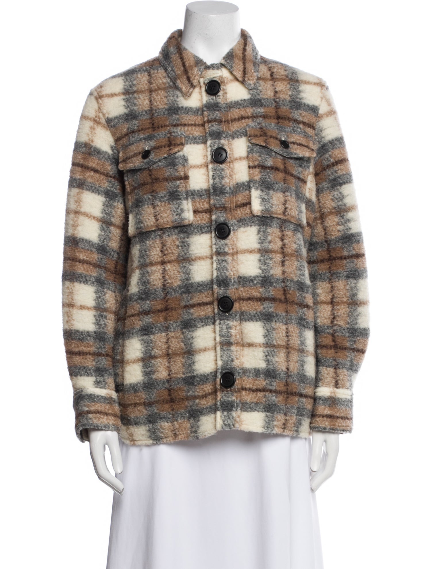 Étoile Isabel Marant Wool Plaid Print Jacket