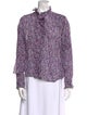 Étoile Isabel Marant Floral Print Mock Neck Blouse