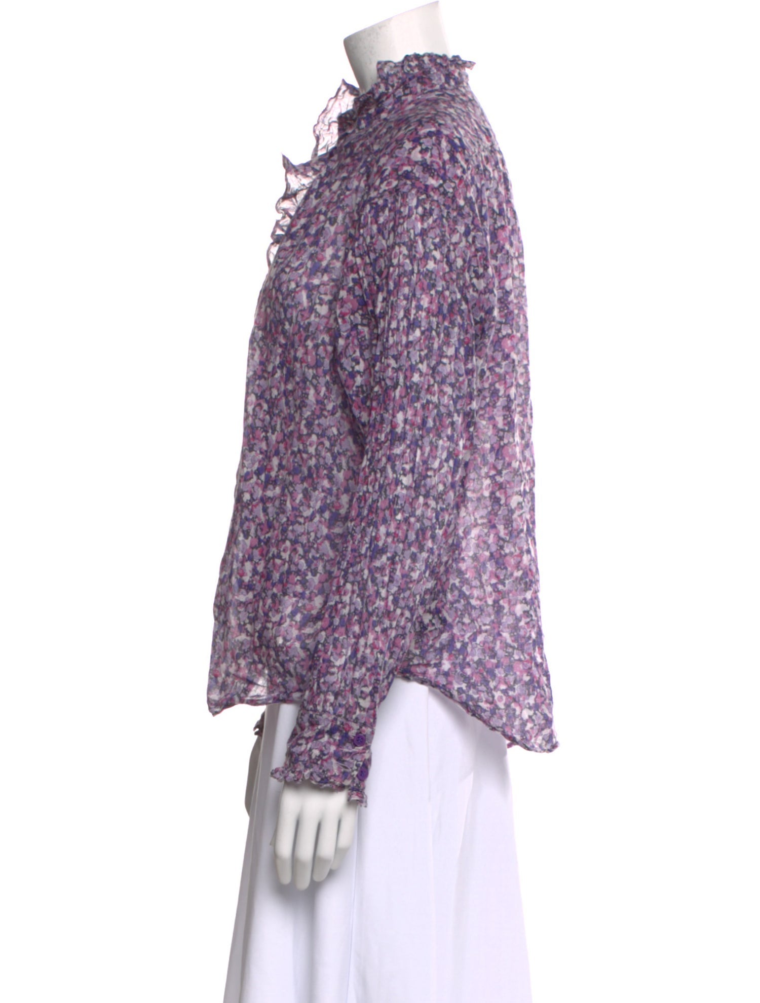 Étoile Isabel Marant Floral Print Mock Neck Blouse