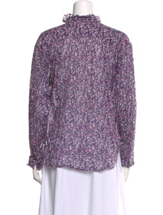 Étoile Isabel Marant Floral Print Mock Neck Blouse