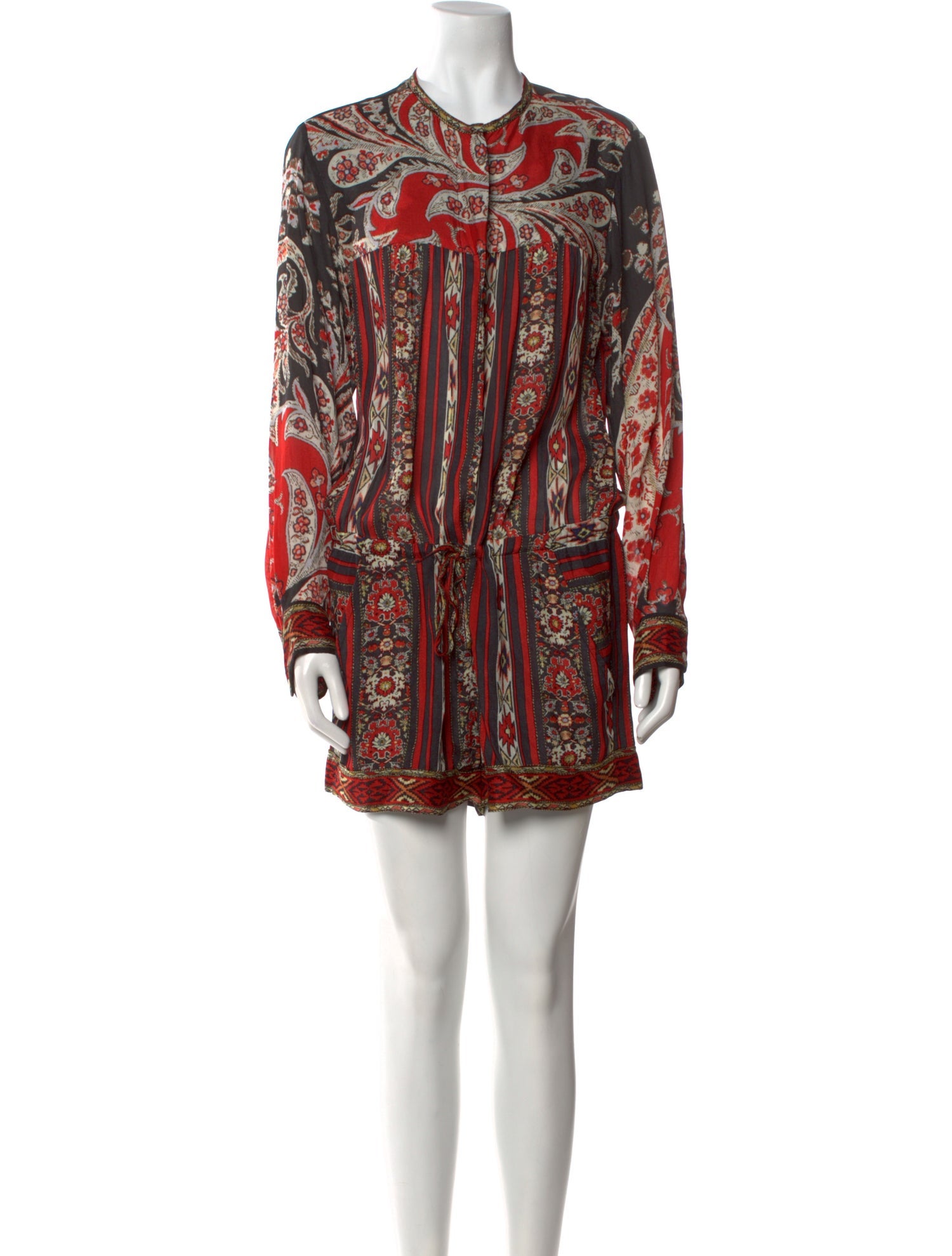 Étoile Isabel Marant Paisley Print Crew Neck Romper