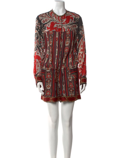 Étoile Isabel Marant Paisley Print Crew Neck Romper