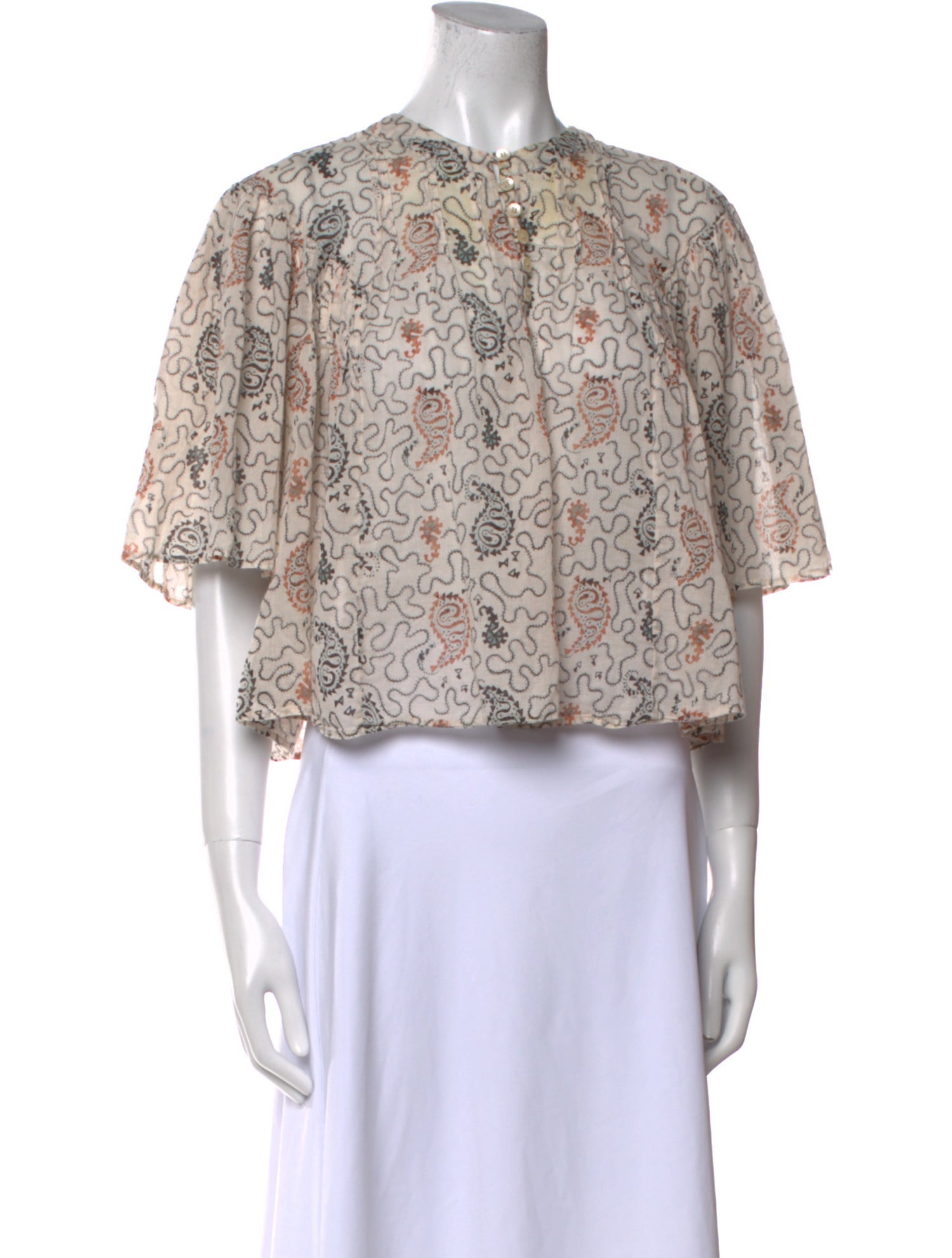 Étoile Isabel Marant Printed Crew Neck Crop Top